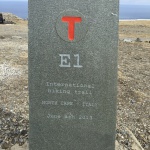 Grundstein des internationalen Wanderweges E1 vom Nordkap nach Italien