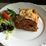 Lasagne im Restaurant "Odinsborg"