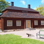 historisches Gebäude im Skansen in Stockholm