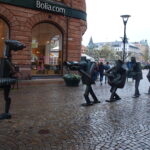 lustige Gessellen in der Innenstadt von Malmö